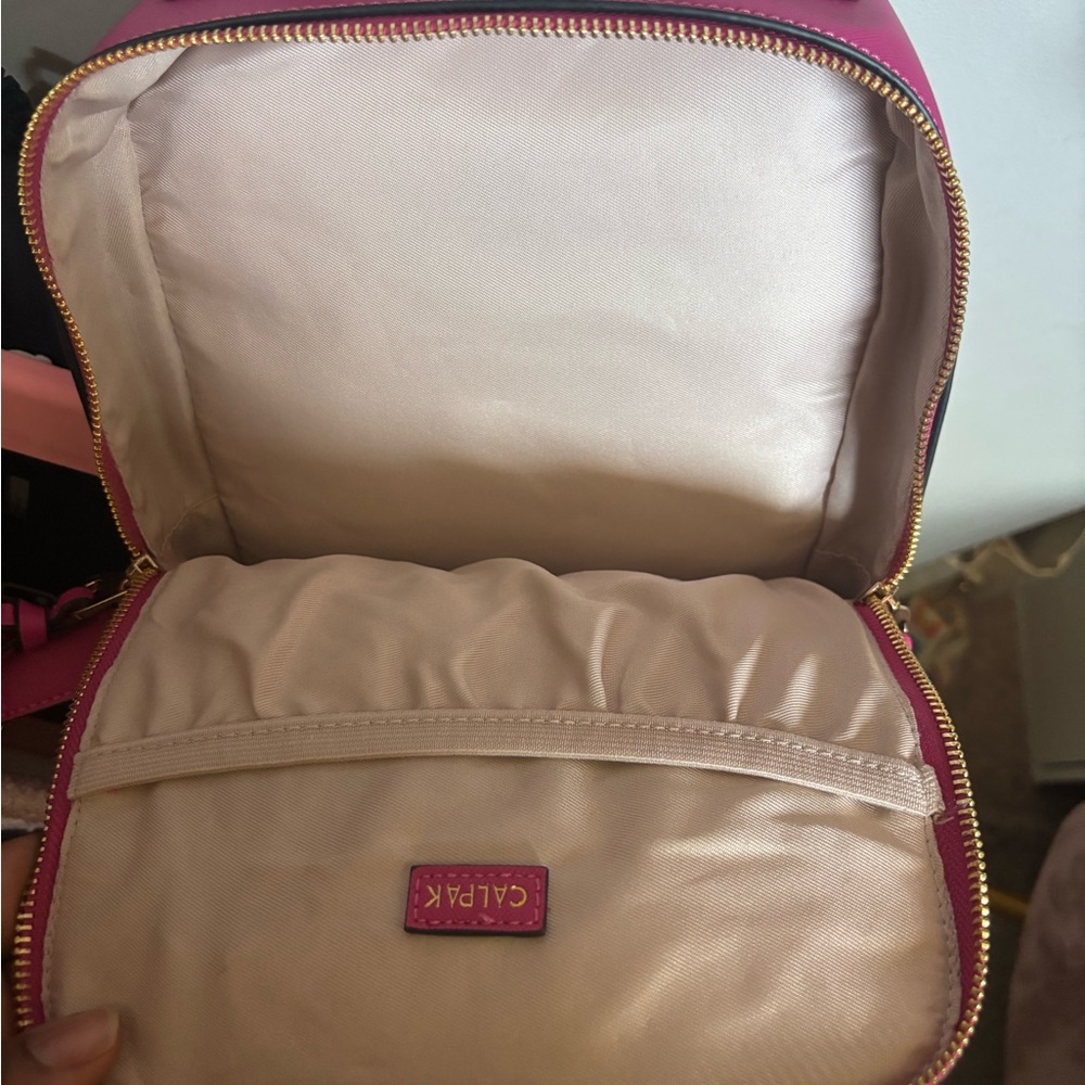 Calpak Pink Backpack with Whipstitch Detail - Picture 3 of 3
